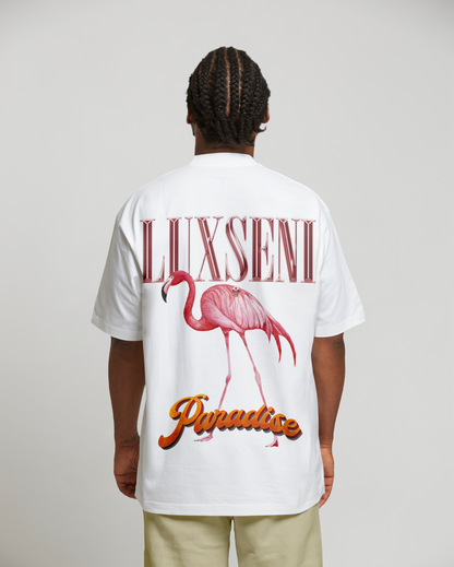 Black on Red : Flamingo White