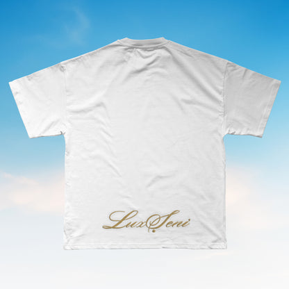 Ori-Ade Gold on White Tee